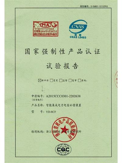 YD-8CF試驗報告
